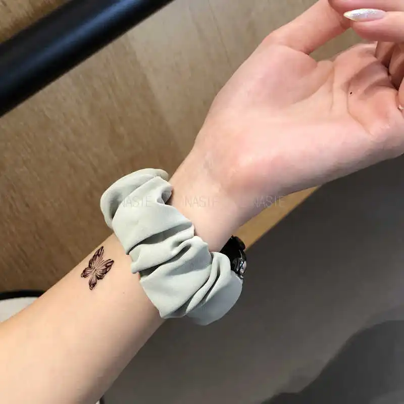 Elastic Scrunchie Strap Bracelet for Fitness Trackers - Women's Fashion Band