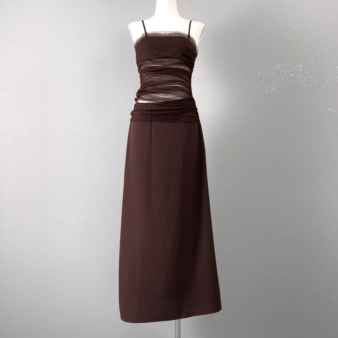 

Сетчатое платье с прострочкой, Повседневная мода, Новинка лета 2023, Лидер продаж