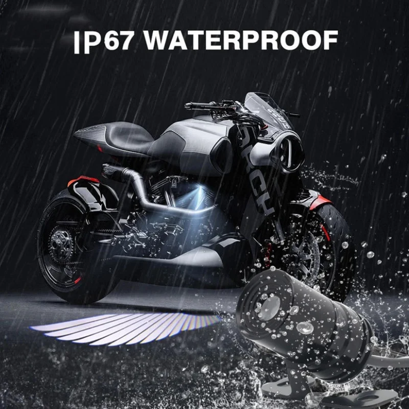 Motorcycle LED Lights Decorative Lamp Atmosphere Lights Universal 12V 24V Motorcycle Projection Lamp Ambient Angel Modification