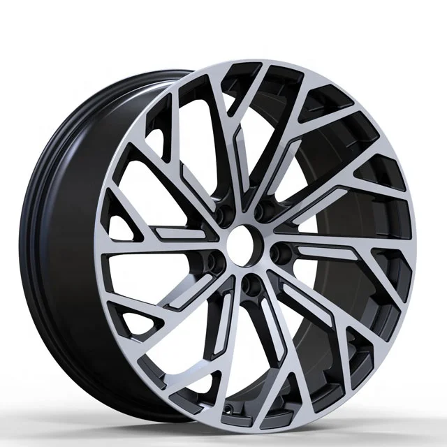 

Customized 5X112 19 20 21 22 23 24Inch Matt Black Machine Face Chrome Car Alloy Forged Wheel Rims For Audi