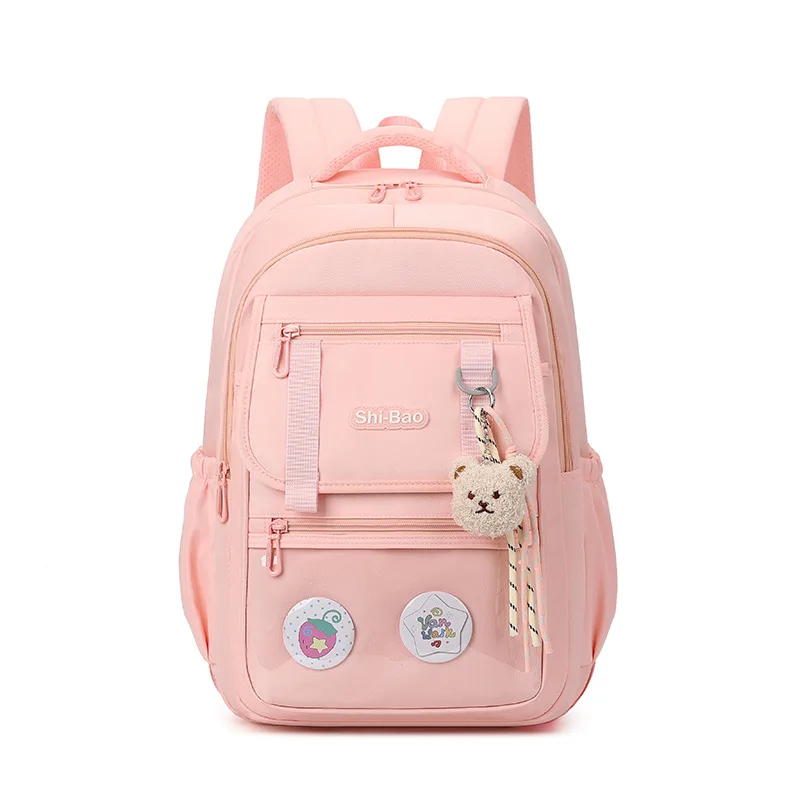 High Capacity School Backpack for Girls Primary And High School Students Spine Protection Waterproof Nylon School Bags Bookbags 1