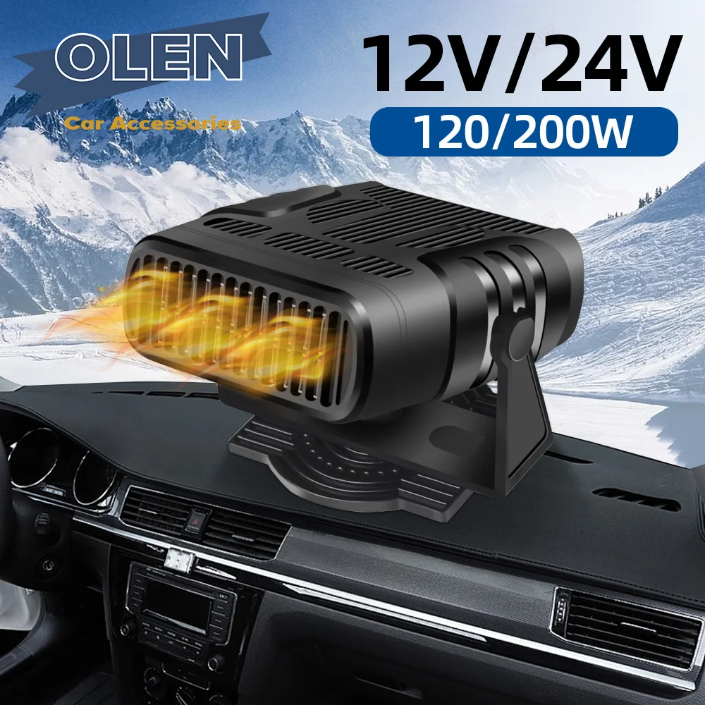 12/24v Car Heater 2 In 1 Car Windshield Fast Heating Defrost Defogger