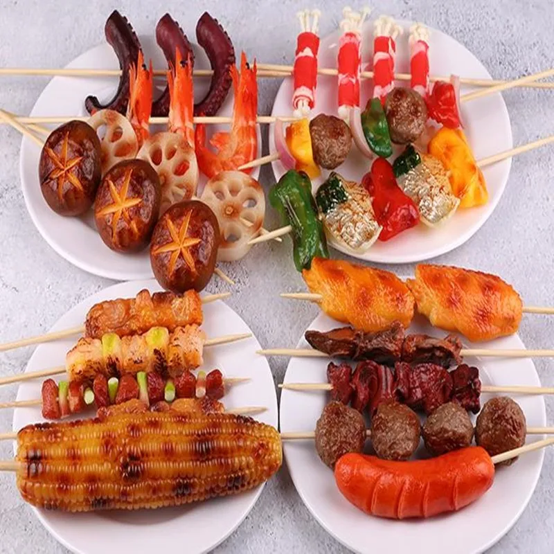 Simulated Barbecue BBQ Skewer DIY Making Food Model Room Outdoor Photography Road Toys Children's Home Crafts