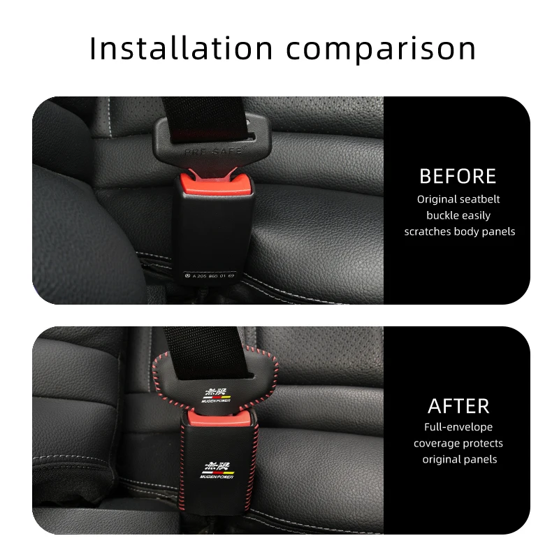 Anti Scratch Car Seat Belt Clip Protector Seatbelt Buckle Lock Cover For Honda Mugen Power Accord Civic City Vezel CRV Odyssey seat belt covers,seat belt clip,seat belt protection,seat belt protector,car seat belt accessory