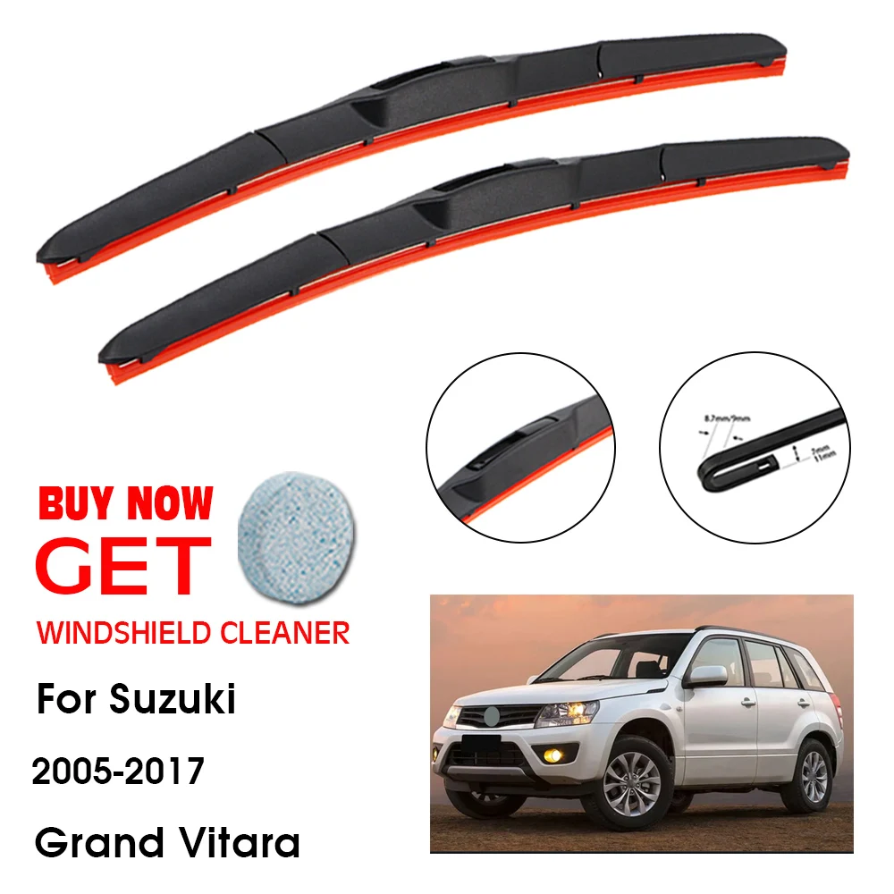Tergicristallo Auto Per Suzuki Grand Vitara 19 "+ 19" 2005-2017 Lavavetri Anteriore Parabrezza Parabrezza Gel Di Silice Spazzola Tergicristallo Access