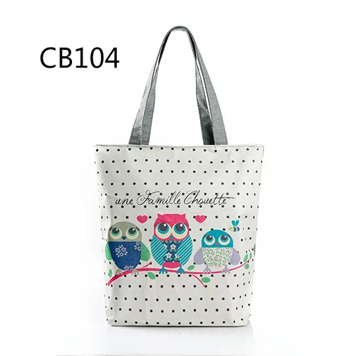 Fashion Trend New Handbag Cute Owl Graphic Printed Shoulder Bag Female Casual Harajuku Tote High Capacity Practical Shopping Bag 