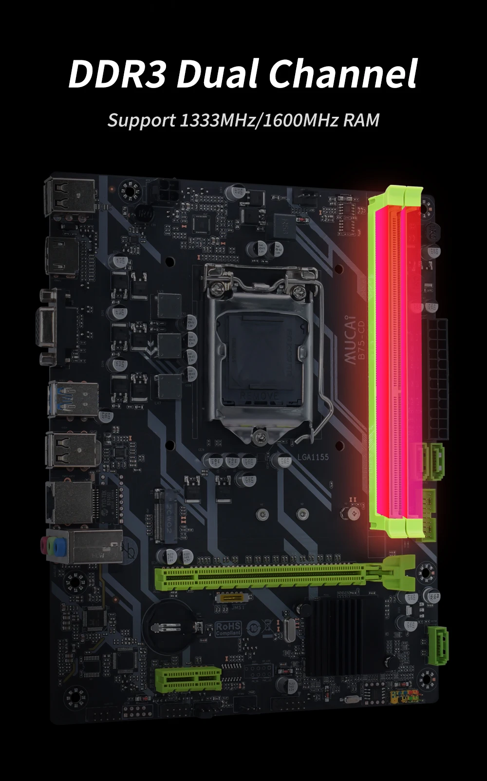 mère lga compatible avec les processeurs intel core et merveilleuse prend en charge nvcloser sata sdd