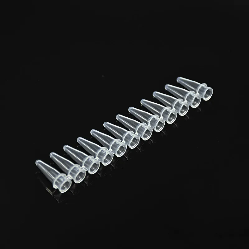PCR Tubes 0.2ml Thin Wall PCR 12- Centrifuge Tube Strips Wiith Caps For Agarose Gene Experiment 200/PK ( 12/row )
