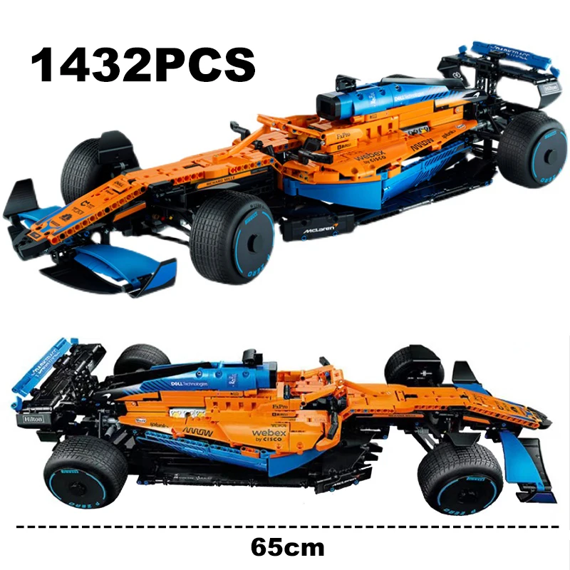 

Technical McLarened F1 Formula 1 Supercar Race Car 42141 Model Building Blocks City Vehicle Kit Bricks Toy For Kid Children Gift