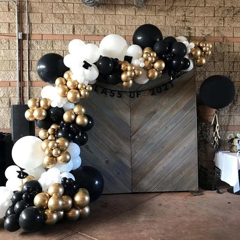 Palloncini Oro E Nero 70 Pezzi - Decorazioni Per Feste, Compleanni E Matrimoni - Foto 10