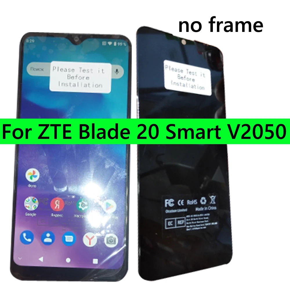 ZTE ̵ 20 Ʈ V2050 V1050 5G V40 V50  OEM LCD ÷ ü, Ÿ ġ ũ  