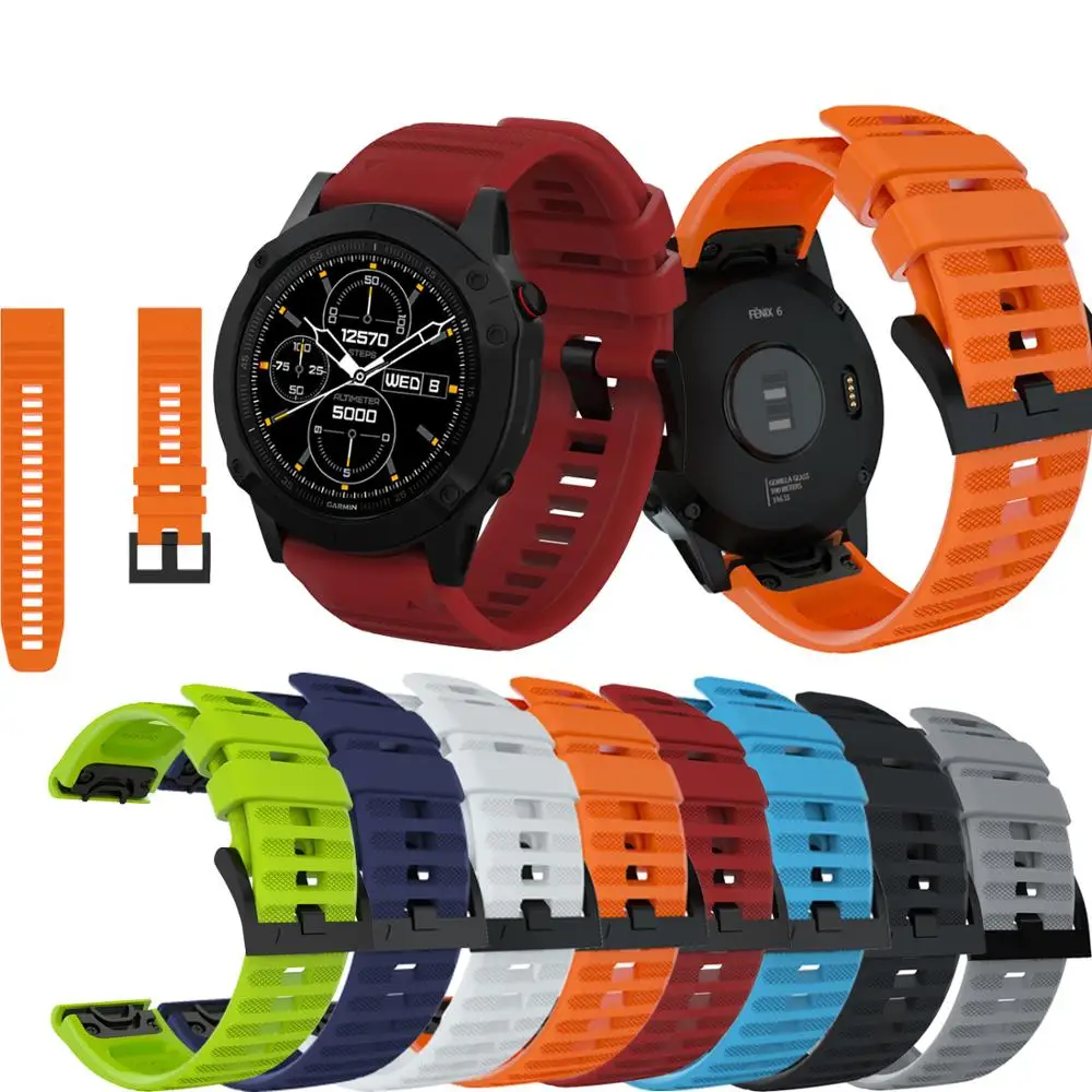 

Ремешок для Garmin Fenix 5, спортивный силиконовый быстросъемный браслет для Garmin Fenix 5, браслет для наручных часов Garmin Fenix 5, 22 мм