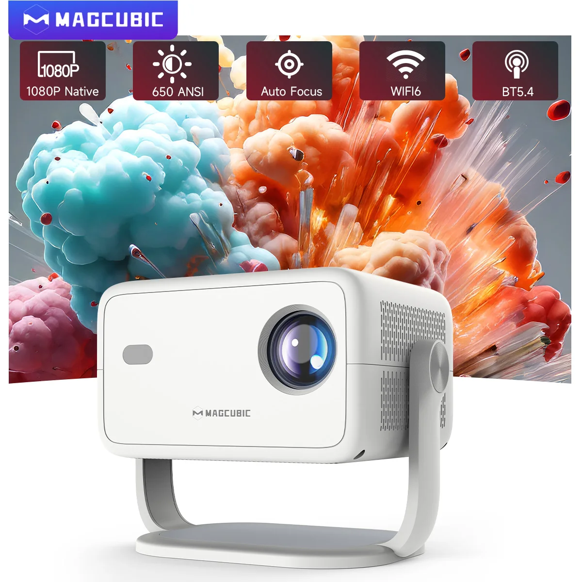 Magcubic 8K Android14 L018 Projector 650ANSI Auto Focus & Keystone