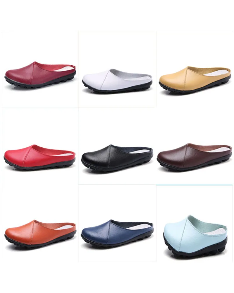 

Women's Shoes Round Head Head PU Shoes Leisure And Comfortable Semi Slippers