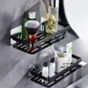 Wall Mount Bathroom Storage Shampoo Makeup Storage Holder Bathroom Accessories No Drilling Wall Shelf Shower Holder for WC 5