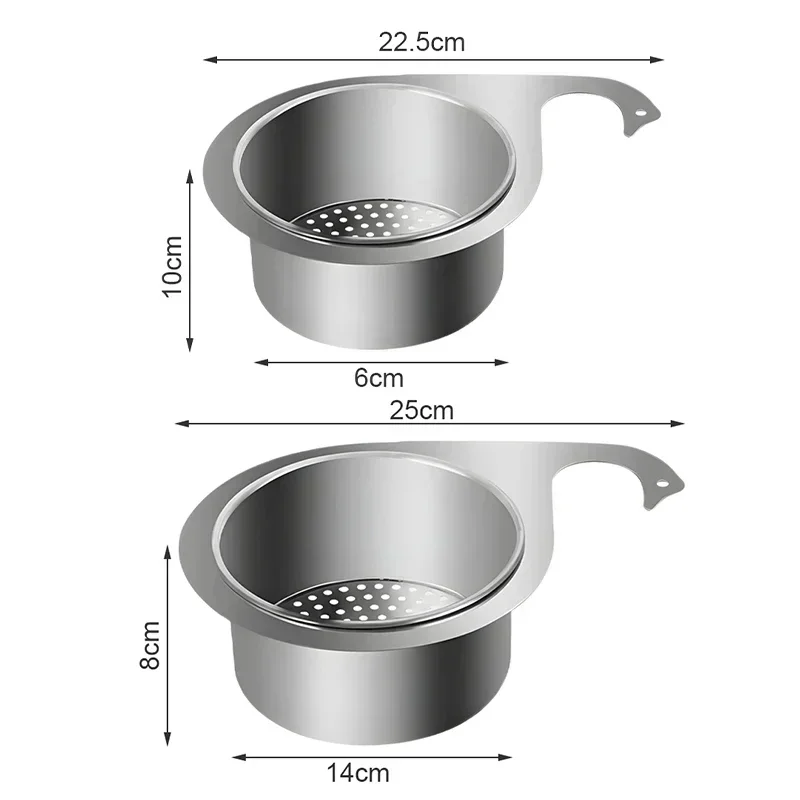 Sink Strainer Sink Filter Stainless Steel Swan Removable Drainage Basket