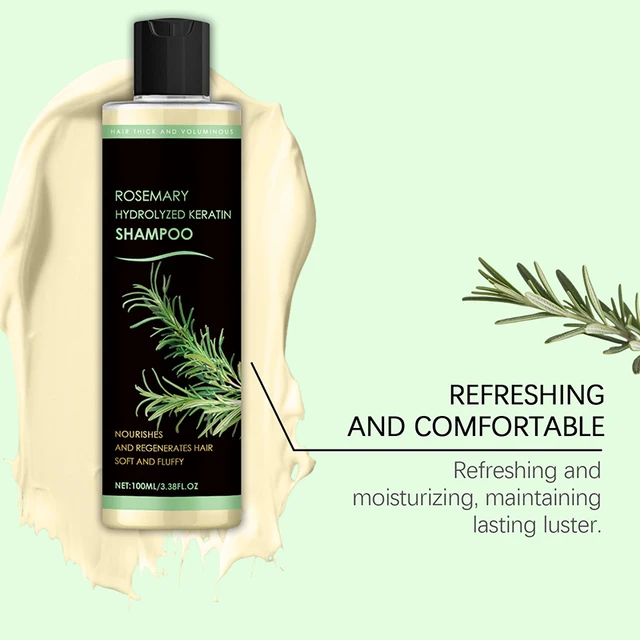 Rosemary Hydrolyzed Keratin Shampoo,Scalp Gentle Cleaning Treatment,Hair Nourishing Volumizing Moisturizing Strengthening Care