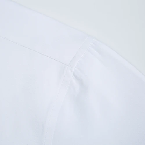 남성용 긴 소매 스탠다드 핏 솔리드 베이직 드레스 셔츠, 패치 싱글 포켓, 고품질 포멀 소셜 화이트 작업 사무실 셔츠 3
