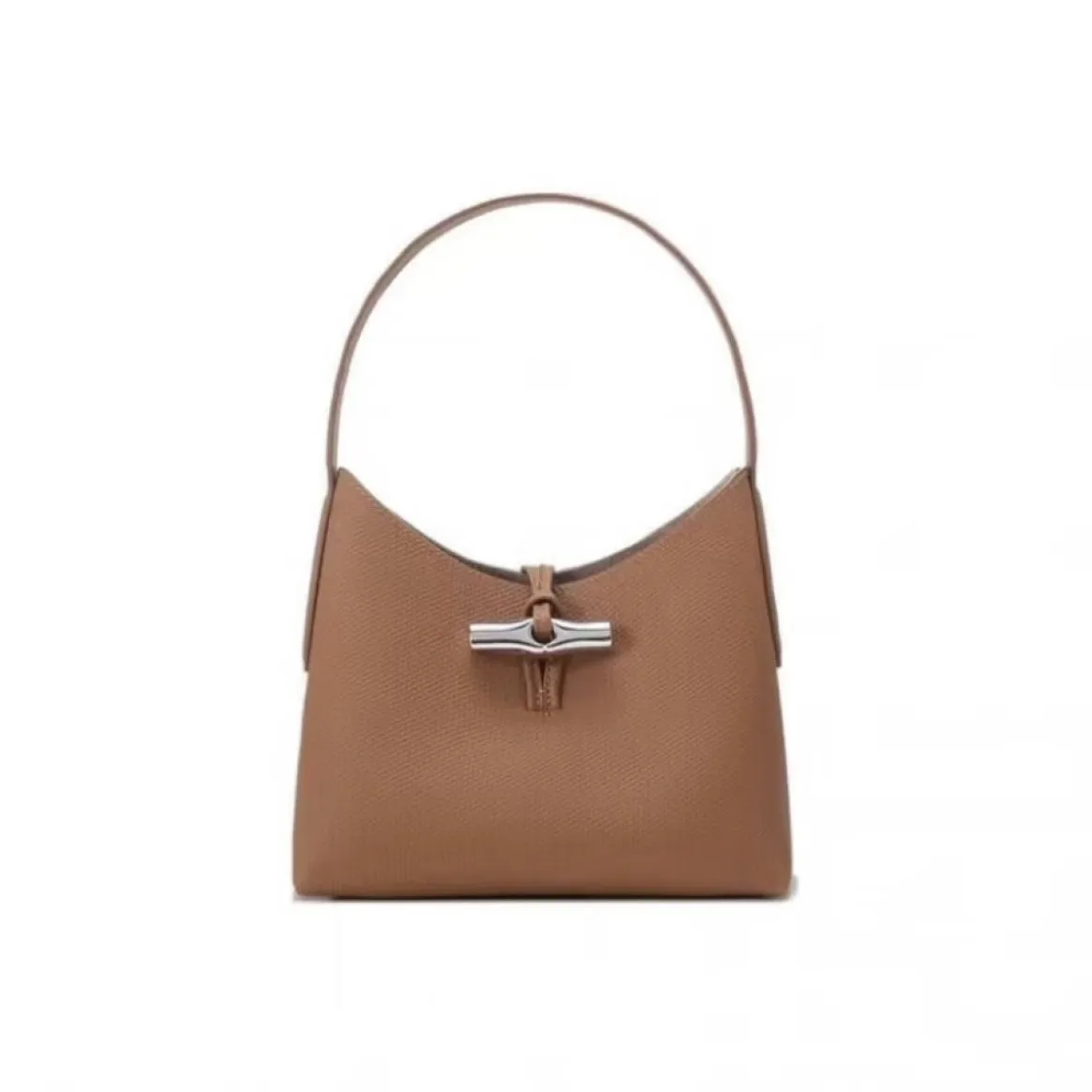 Longxiang's new bamboo bag French shoulder bag armpit bag casual handbag versatile tote bag solid color commuting bag 5