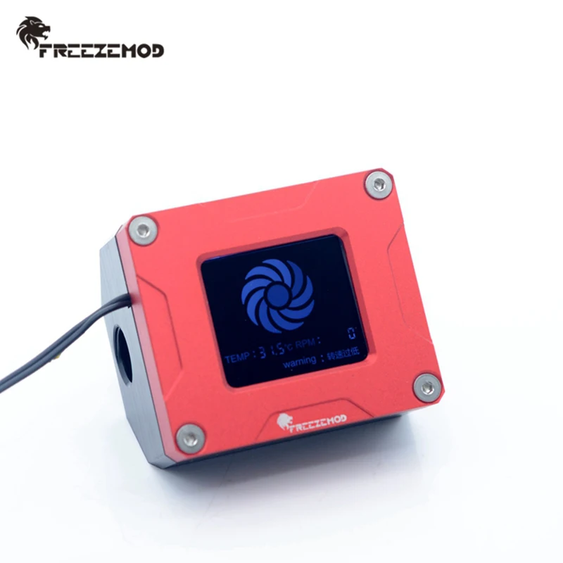 Zemod Medidor de Fluxo Eletrônico 2022 Pequeno Impulsor de Água Resfriador Velocidade e Temperatura Display de Alarme Acessórios Embutidos Ventiladores e resfriadores - Imagem 3