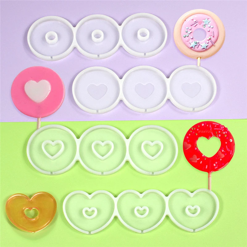 Leaf Flower Heart Bear Shape Silicone Lollipop Mold Round Chocolate Candy Cheese Baking... - SKU SLM00901 - UGI Packaging