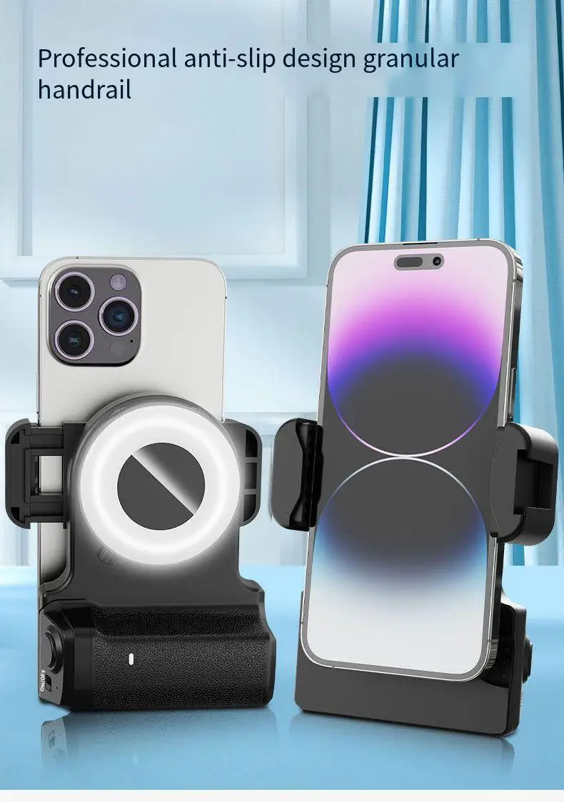 Bluetooth Compatible Mobile Phone Stabilization Camera with Fill Light and Selfie Handle