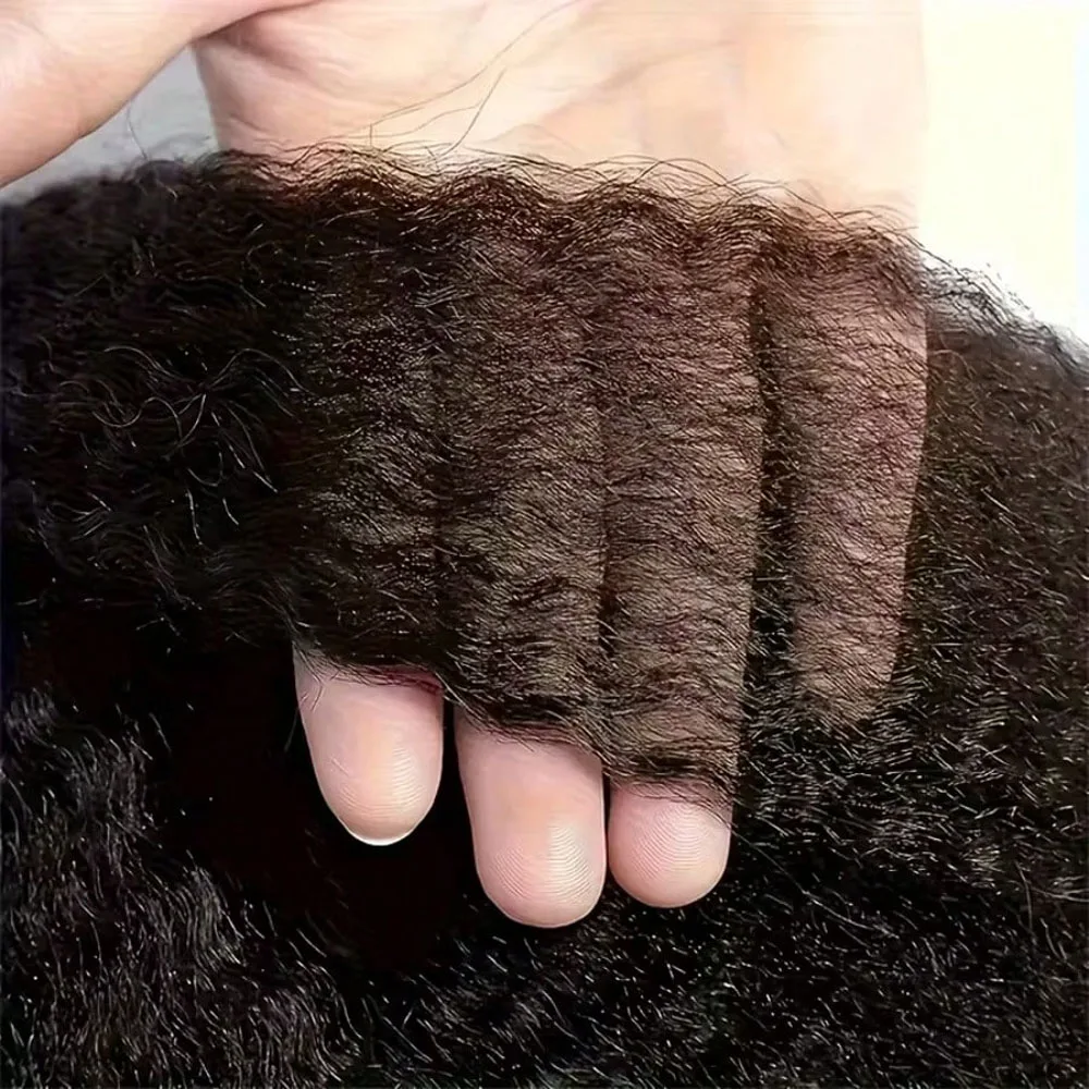 Kinky Straight 13x4 Lace Front Human Hair Wigs For Women Brazilian Bone Colored Straight 5x5 Transparent Lace Frontal CurlyWig 3