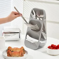 2PCS Cutlery Storage Tray Knife Block Holder Tableware Organizer Spoon Fork Separation Box Kitchen Drawer Container Cabinet 1