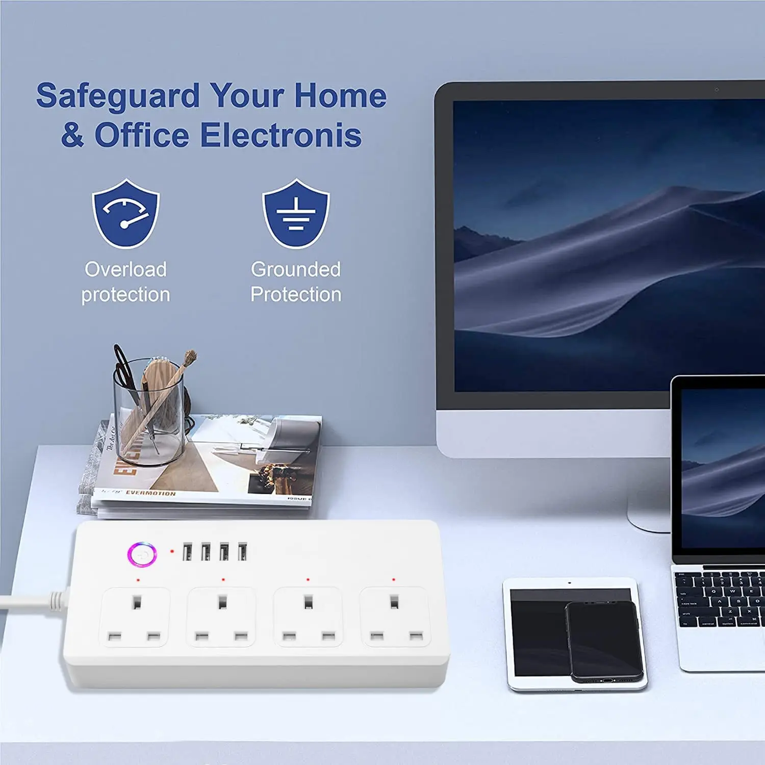  Ʈ Ŀ Ʈ Ȩ Ʈ ġ, EU, US, UK , 4  AC , 4 USB Ʈ, ˷  ýƮ ȣȯ