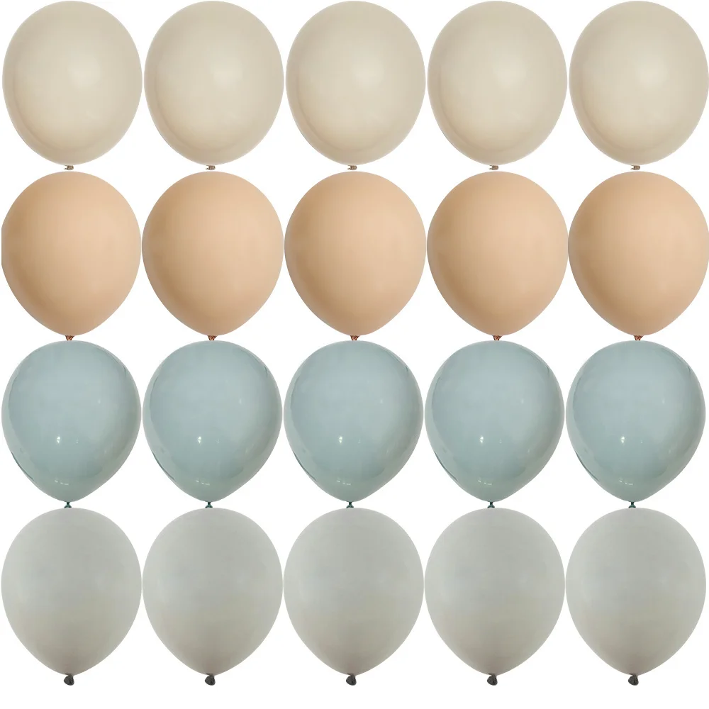 15/20PCS 10 Zoll Luftballons Vintage Blau Grau Ballon Set für Hochzeitstag Geburtstag Baby Shower Party Dekoration Lieferungen