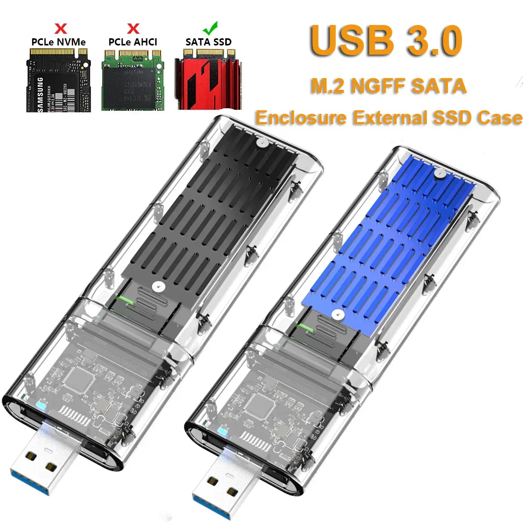 Корпус для внешнего жесткого диска M.2 NGFF, 5 Гбит/с