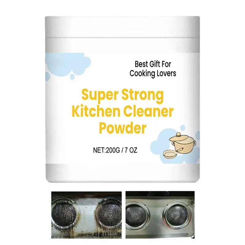 

Kitchen Cleaning Powder Heavy Oil Cleaner Powerful Decontamination Oily Range Hood Cleaner Multipurpose Degreasing Foam Powder