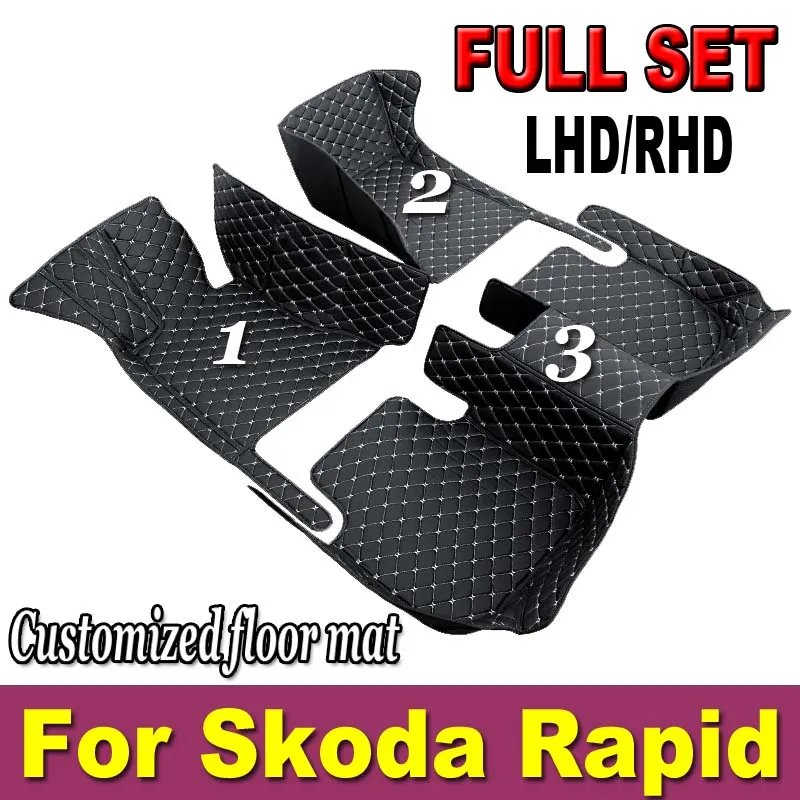 

Car Floor Mats For Skoda Rapid 2013 2014 2015 2016 2017 2018 2019 2020 Custom Auto Foot Pads Carpet Cover Interior Accessories