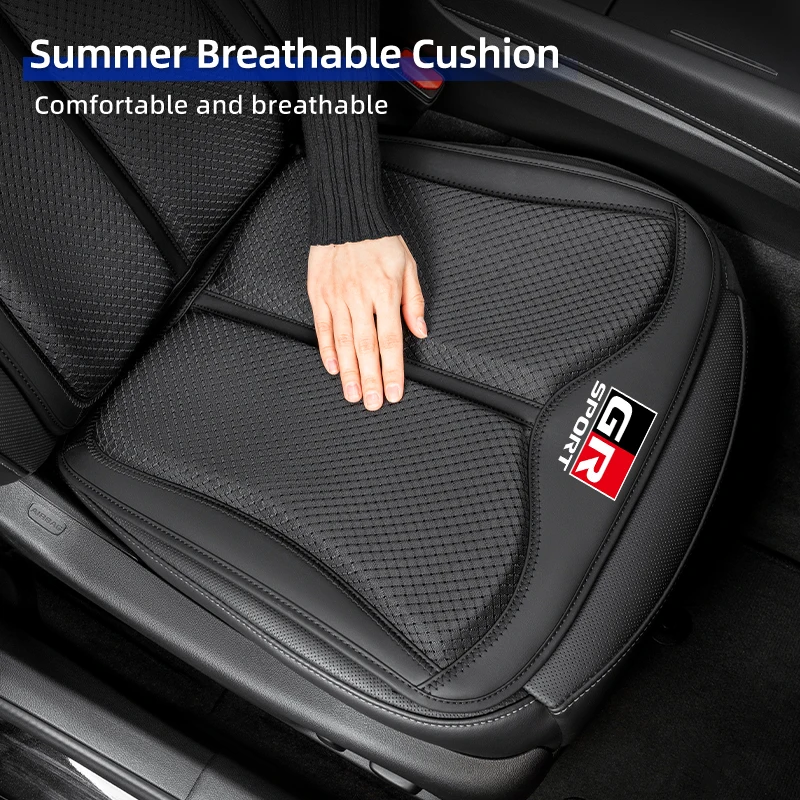 Autositz-Eissilk-Kissen Rückenlehnen-Sitzschutzbezug Zubehör für Toyota GR Gazoo Racing Camry Corolla CROSS RAV4 Alphard – Detail 2