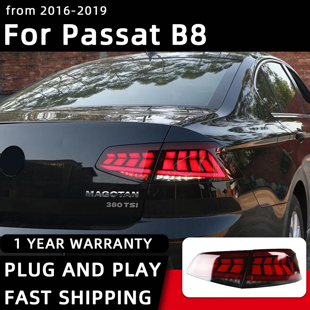 

Задний фонарь для VW Passat B8, светодиодные задние фонари 2016-2019, задний фонарь, автомобильный Стайлинг, DRL сигнальный проектор, объектив, автомобильные аксессуары, задний