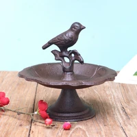 Vintage Cast Iron Bird Bath, Elegant Decorative Pedestal Bowl for Home, Garden, and Ritual Settings 2