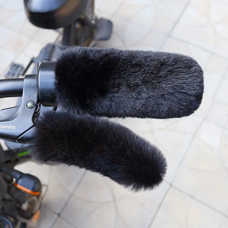 4pc Motorcycle Handle Cover Electric Vehicle Handlebar Cover Winter Coldproof Warm Universal Padded Models