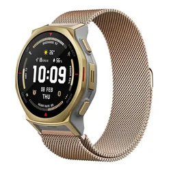 Elegant Magnetic Milanese Metal Strap - 20/22mm Bracelet Band Accessory - 22mm Universal (Vintage Gold)