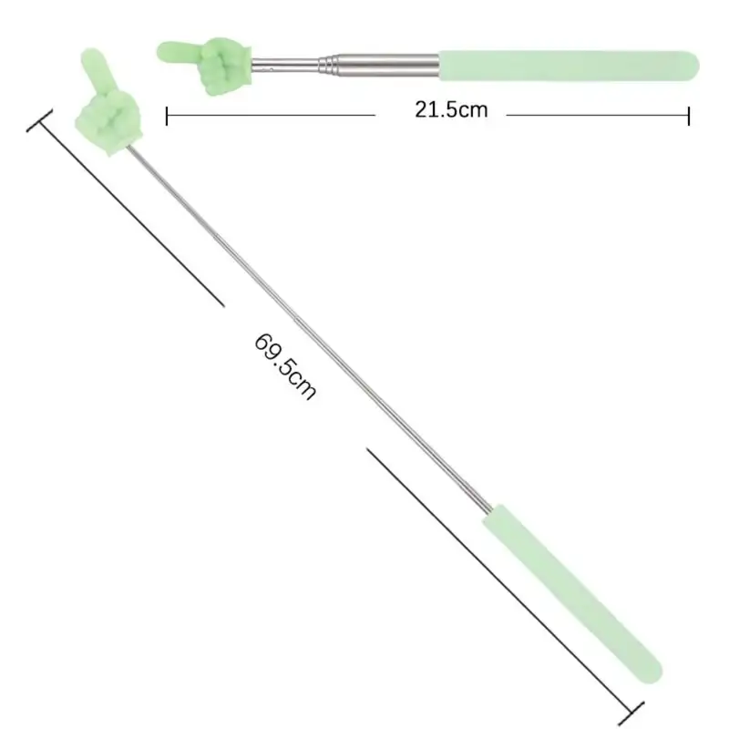 Creative Stainless Steel Teaching Telescopic Rod Finger Design Teaching Stick multifunctional Reading Stick home School Supplies - Image 6