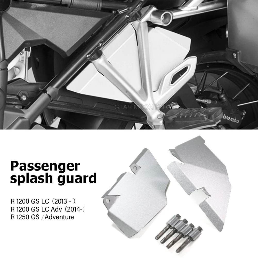 

Passenger Foot Splash Guard Rear Seat Recess Cover For BMW GS 1250 R1250GS ADV R 1200 GS 2013- R1200GS LC Adventure 2014-