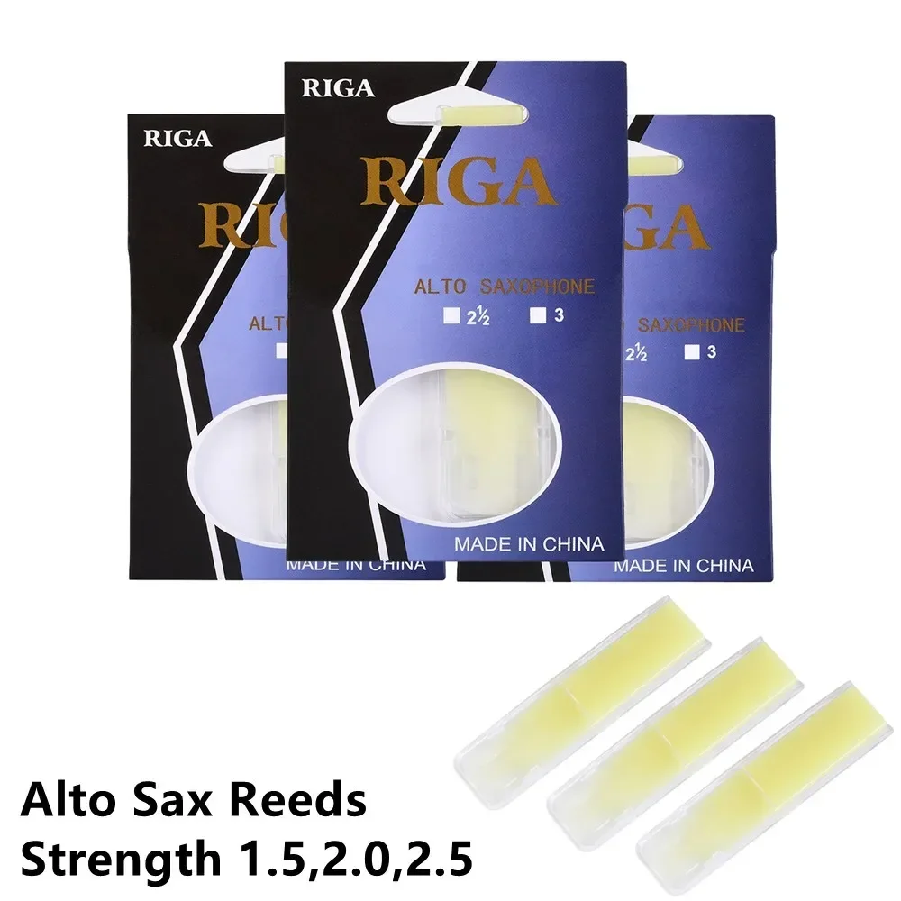 Resin Reeds Alto Sax Reeds Resin Synthesis 3-pack 3pcs Strength 1.5 2.5 Moisture Resistance High Quality Portable
