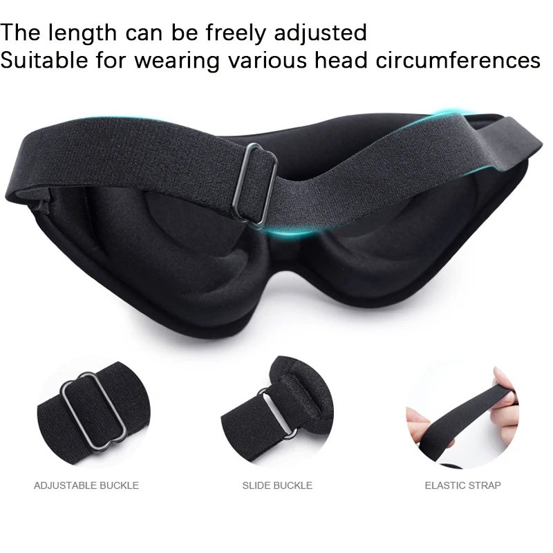 3D Sleep Mask Travel Nap Portable Rest Soft Memory Foam Blindfold Padded Eye Cover Adult Night Sleeping Eyepatch eye mask eye patch
