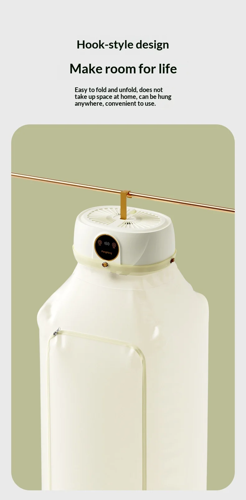 Electric Dryer Clothes Drying Rack Garment Dryer UV Sterilization with Dryer Bag Compact Travel Style Clothes Drying Rack Heater