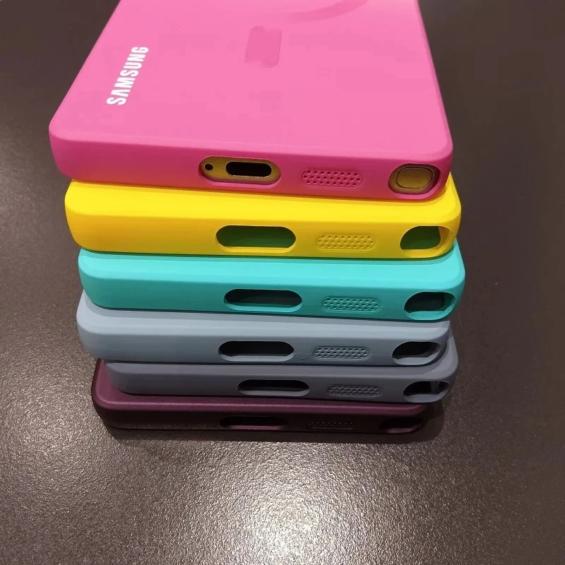 Gradient Magnetic Soft Silicone Case with Lens Film Cover