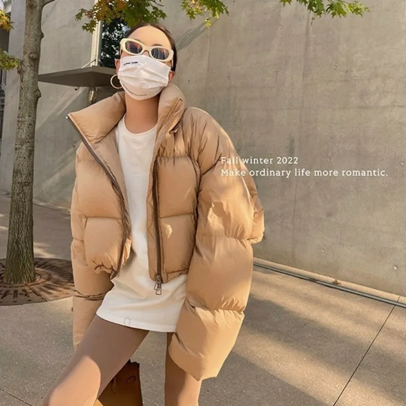 2023 New Women Down Jacket Winter Coat Female Short Parkas Loose Thick Warm Outwear Leisure Time Versatile Fashion Overcoat