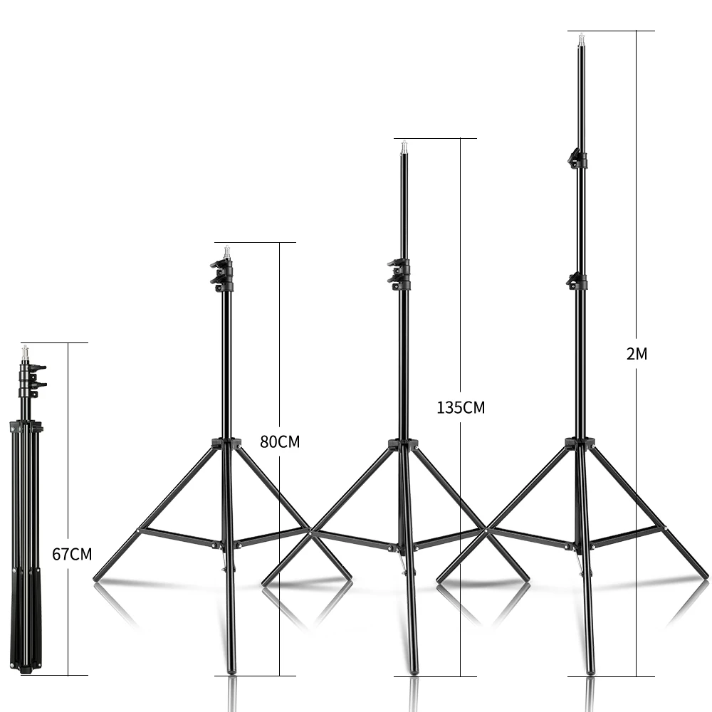 Fotografie COB-Licht Bowens 135W/115W/90W Kit 2M Stativ Fotografiezubehör für Porträt-Blitz Studiozubehör – Detail 23