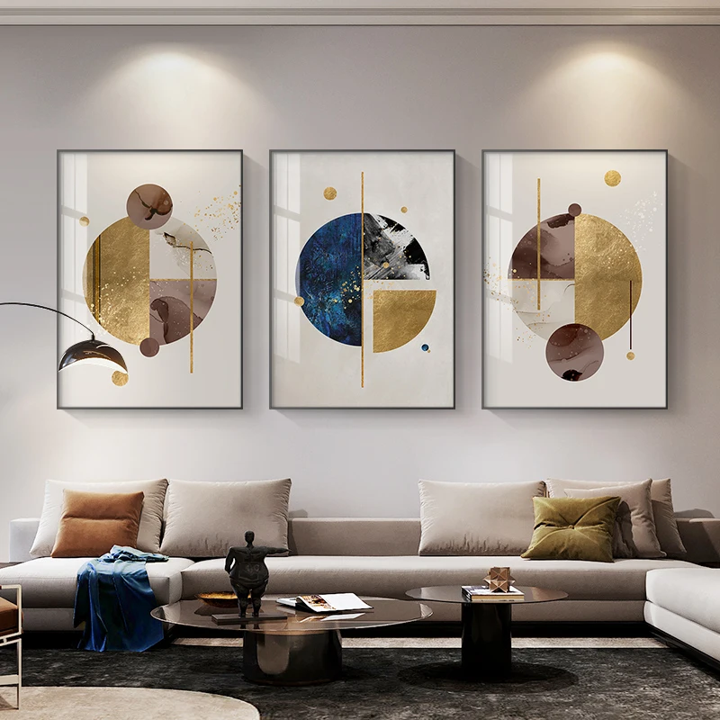 Scandinavian Geometric Wall Art Abstract Canvas Paintings Minimalism Poster  And Print Wall Pictures For Living Room Korean Decor - Painting &  Calligraphy - AliExpress