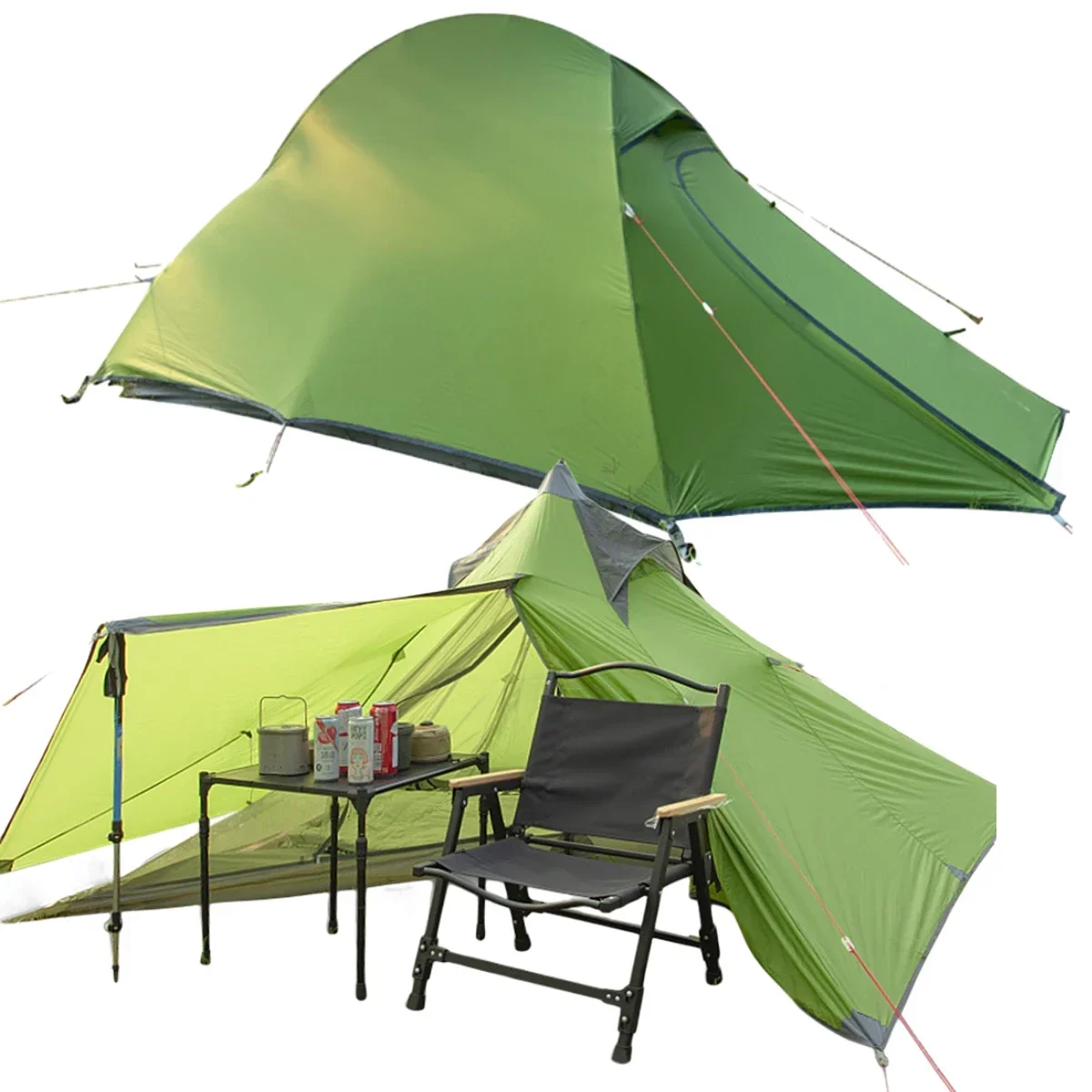 

Professional Camping Tent 3 Season 1-2 Person Ultralight Outdoor Tent Canopy Waterproof UV Protection Sunshade Awning Tent