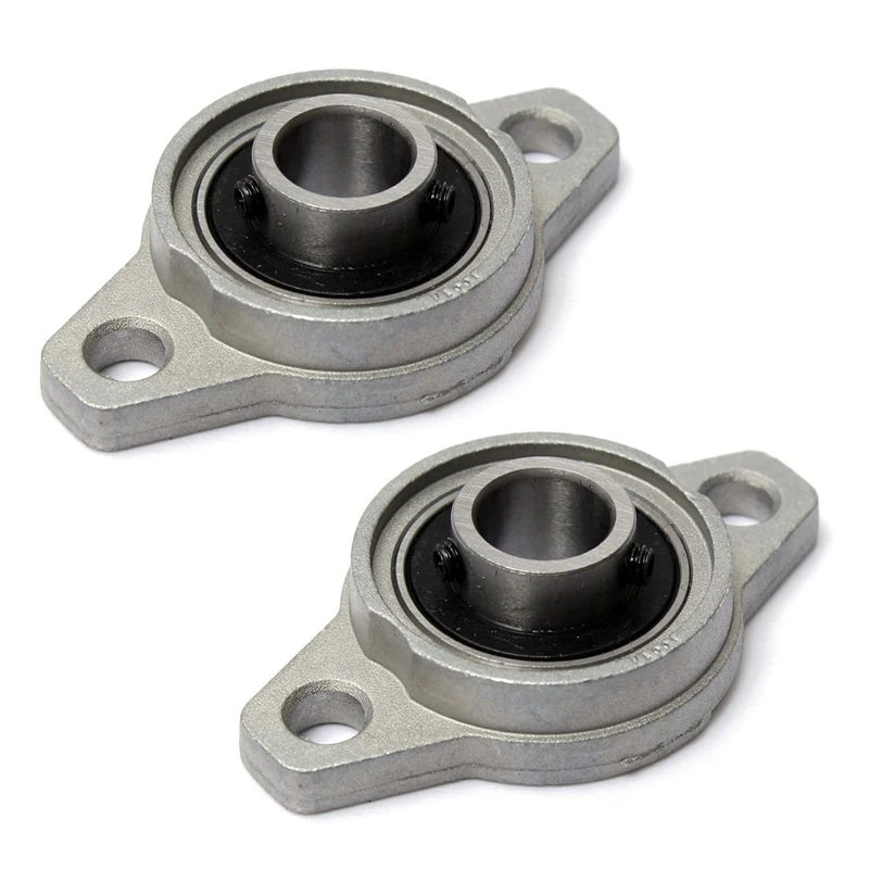 

2X KFL001 Zinc Alloy Flanged Bearings Bearings Ball Bearings With Stand 12Mm