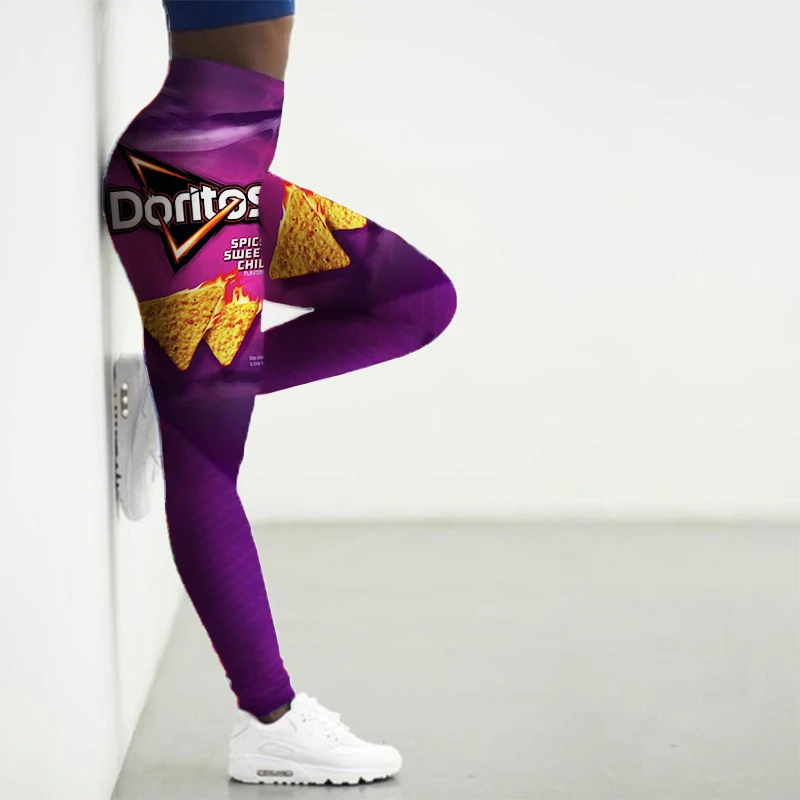 Sport Leggings Women High Waist 3D Snacks Printed Yoga Pants Gym Clothing Female Leginsy Damskie Leggins Sexy Legins Femme S-4XL 12